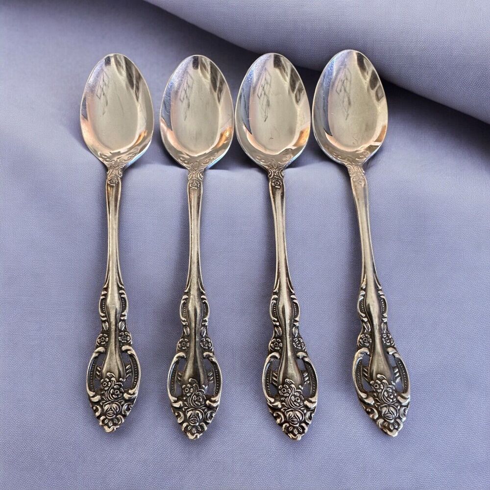 Vintage 1970s 4 Towle Stainless TWS211 Pierced Soup Spoon SCC Japan Supreme F
